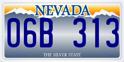 NV license plate 06B313