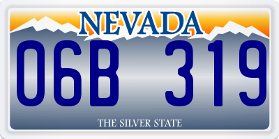 NV license plate 06B319