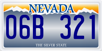 NV license plate 06B321