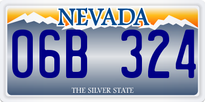 NV license plate 06B324