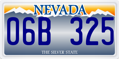 NV license plate 06B325