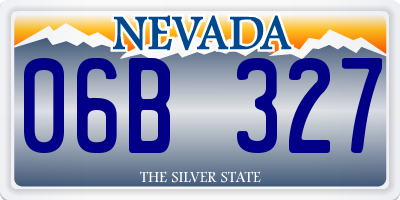 NV license plate 06B327