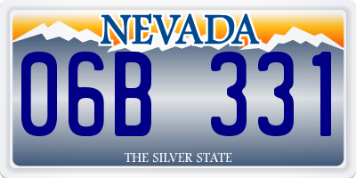 NV license plate 06B331