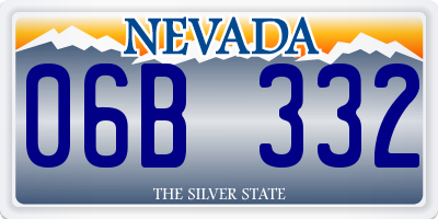 NV license plate 06B332