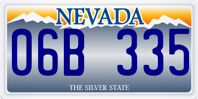 NV license plate 06B335