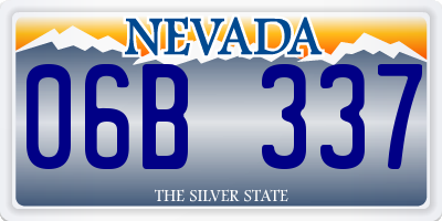 NV license plate 06B337