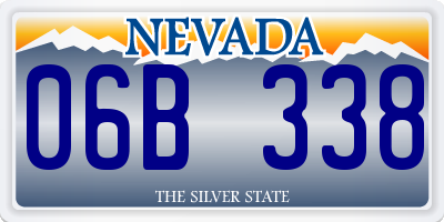 NV license plate 06B338