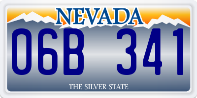 NV license plate 06B341