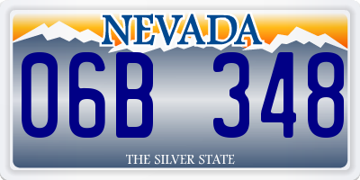 NV license plate 06B348