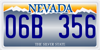 NV license plate 06B356