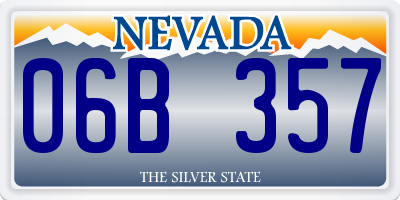 NV license plate 06B357