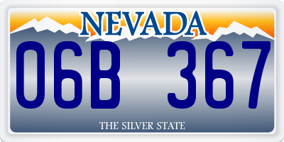 NV license plate 06B367