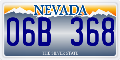 NV license plate 06B368