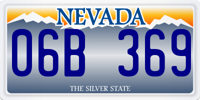 NV license plate 06B369