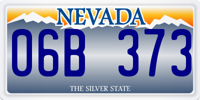 NV license plate 06B373