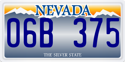 NV license plate 06B375