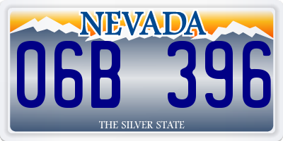 NV license plate 06B396