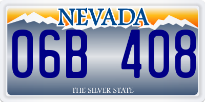 NV license plate 06B408