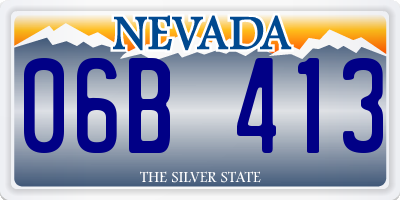 NV license plate 06B413