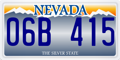 NV license plate 06B415