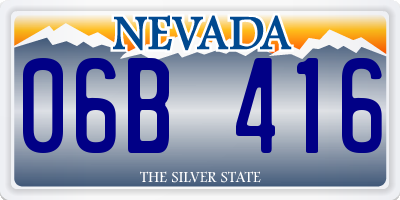 NV license plate 06B416