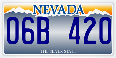 NV license plate 06B420