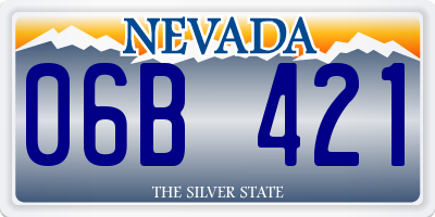 NV license plate 06B421