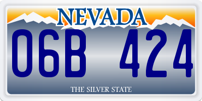 NV license plate 06B424