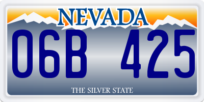 NV license plate 06B425