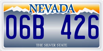 NV license plate 06B426