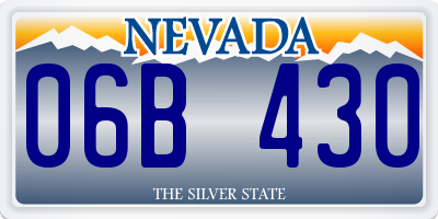 NV license plate 06B430