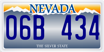 NV license plate 06B434