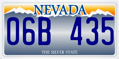 NV license plate 06B435