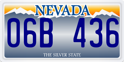 NV license plate 06B436