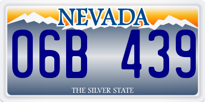 NV license plate 06B439