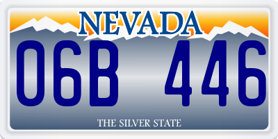 NV license plate 06B446