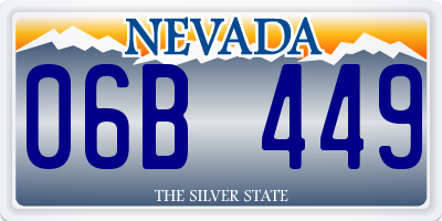NV license plate 06B449