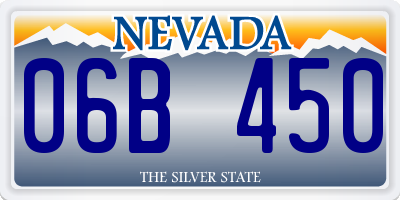 NV license plate 06B450
