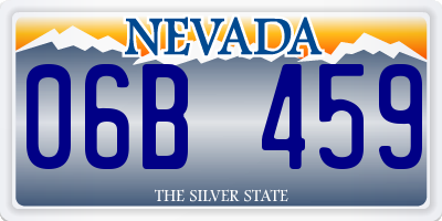 NV license plate 06B459