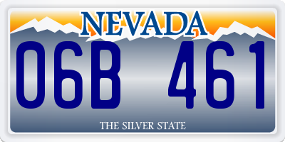 NV license plate 06B461