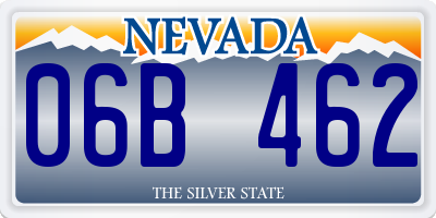 NV license plate 06B462