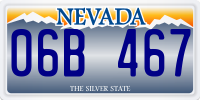 NV license plate 06B467