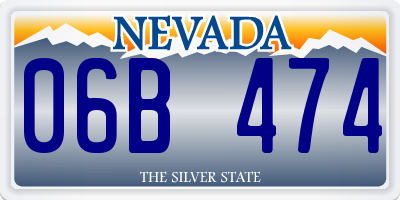 NV license plate 06B474