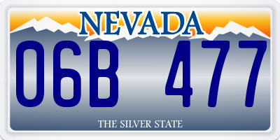 NV license plate 06B477