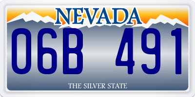 NV license plate 06B491