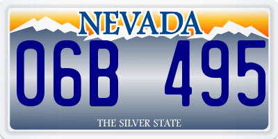 NV license plate 06B495