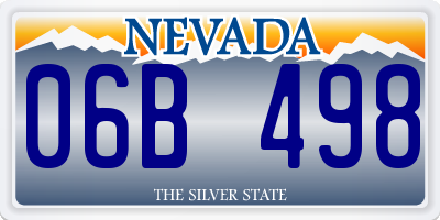 NV license plate 06B498