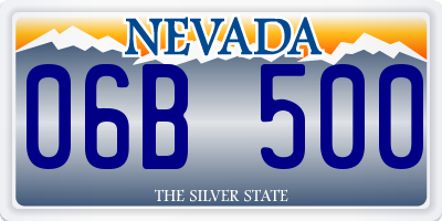 NV license plate 06B500