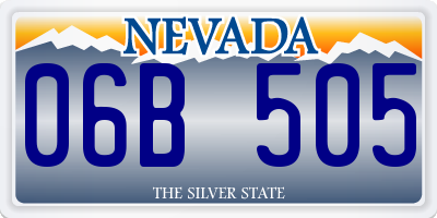 NV license plate 06B505