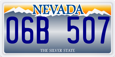 NV license plate 06B507